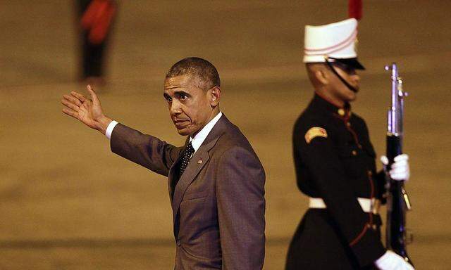 Ankunft von Barack Obama am Freitag in Panama City.