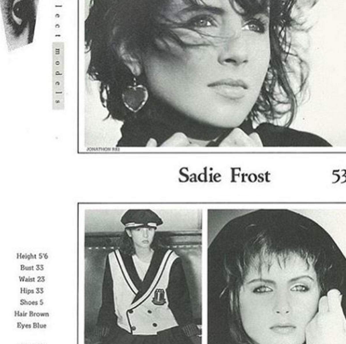 Model-Talent kann man der 16-Jährigen nicht absprechen. Das kommt wohl nicht von ungefähr, immerhin hat Mutter Sadie Frost selbst früher gemodelt. Im Vergleich: So sah Sadie Frost mit 15 Jahren auf ihrer Sedcard aus.