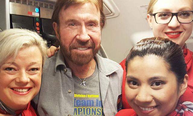 "Chuck Norris doesn't fly with Austrian Airlines, Austrian Airlines flies with Chuck Norris.