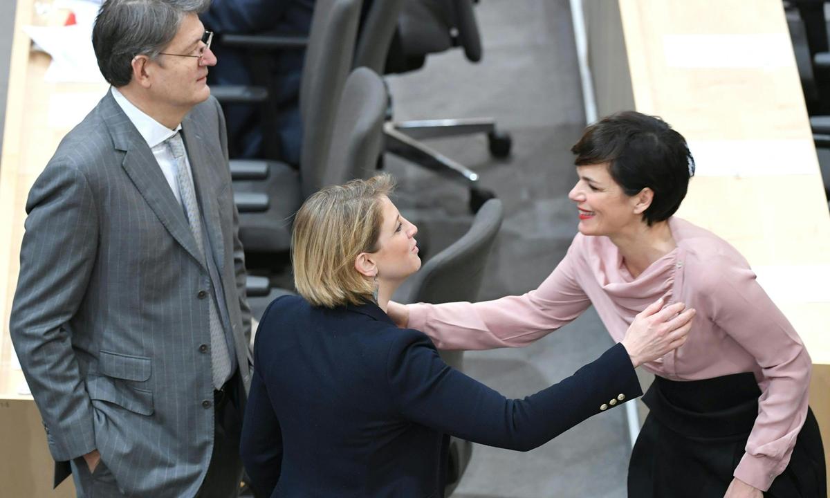 Helmut Brandstätter, Beate Meinl-Reisinger und Pamela Rendi-Wagner.