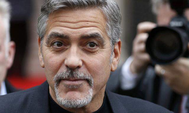 Hollywood actor George Clooney leaves the Post Code Lottery Offices in Edinburgh,Scotland