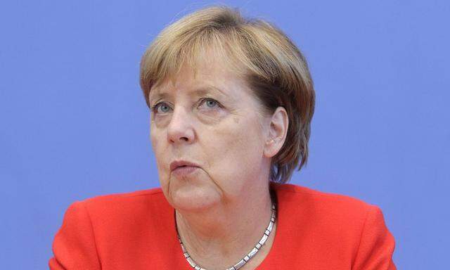 Angela Merkel auf der CDU -Jahrespressekonferenz.