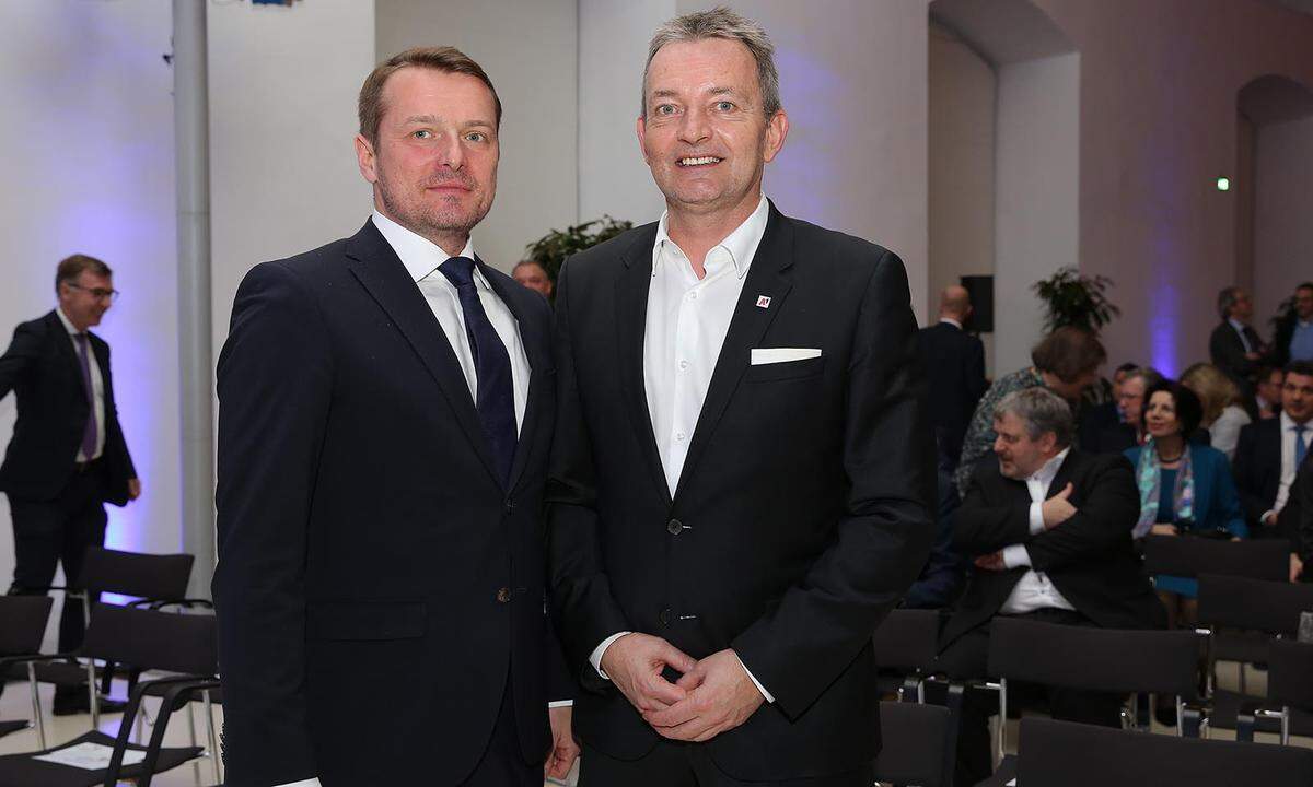 "Presse"-Vorsitzender der Geschäftsführung Herwig Langanger (l.) mit A1-CEO Marcus Grausam