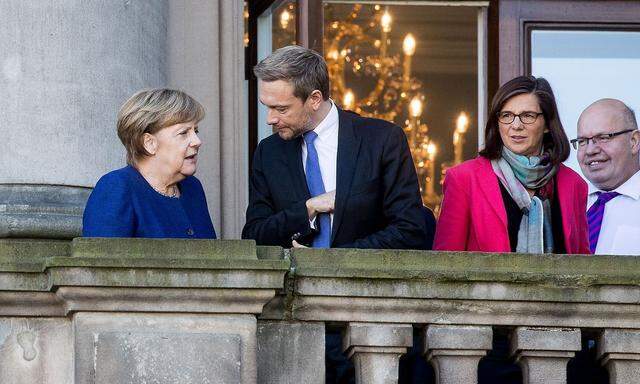 Als man noch verhandelte: Merkel, Lindner, Göring-Eckardt, Altmaier