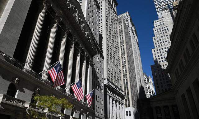 Blick auf die Wall Street, das Zentrum des US-Börsenhandels.