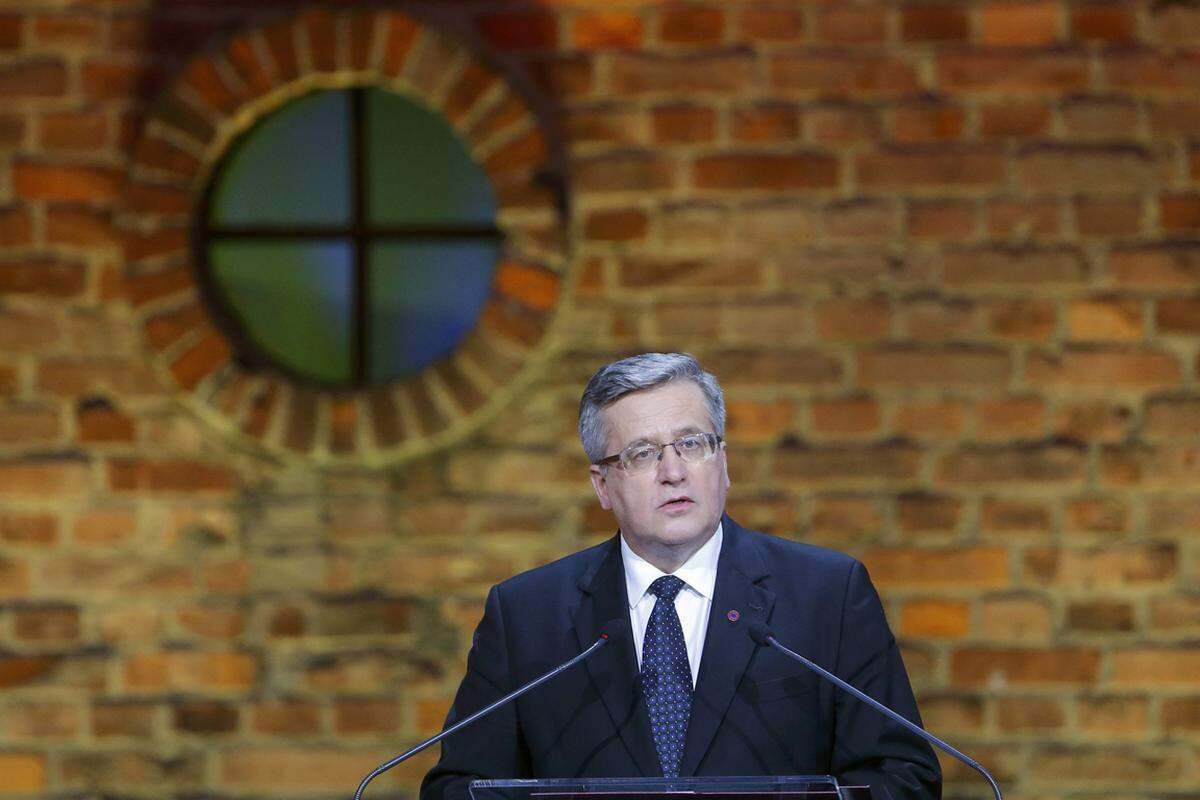 Der polnische Präsidenten Bronislaw Komorowski nannte Auschwitz eine "Hölle von Hass und Gewalt".