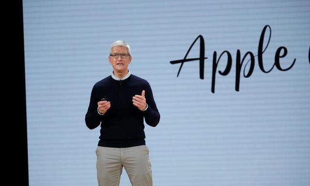 Cook, CEO of Apple Inc., takes part in an education-focused event in Chicago