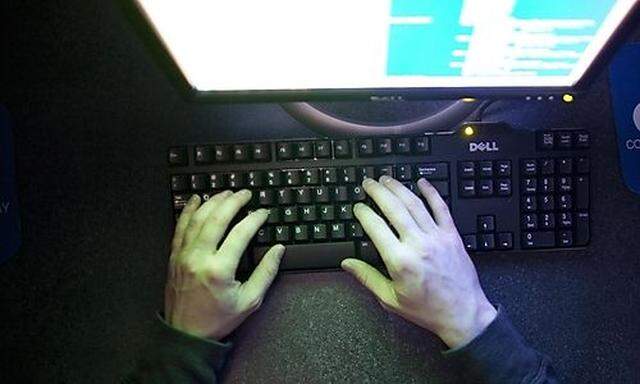 Michael Kidd works on a computer at ECPI University in Virginia Beach