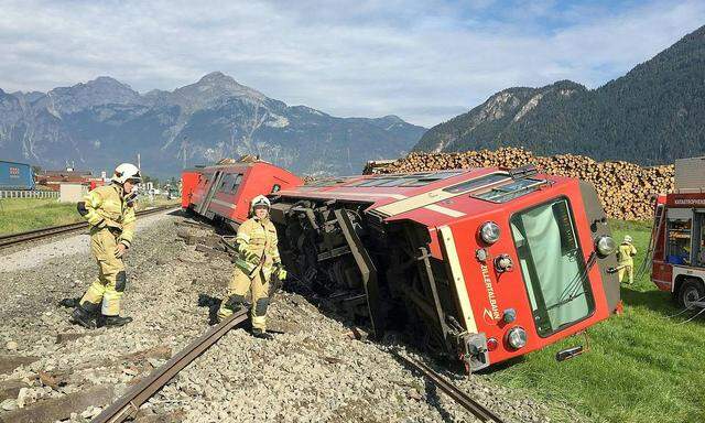 Der Steuerwagen kippte um