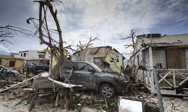 Auf der Karibikinsel Saint-Martin wurden ganze Häuser verwüstet. 