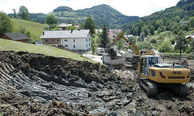 Hangrutsch in der Gemeinde Großraming