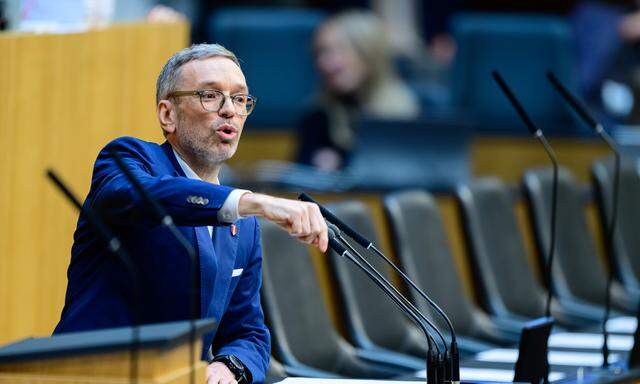 Bundesparteiobmann Herbert Kickl (FPÖ) im Rahmen einer Sitzung des Nationalrates im Parlament. 
