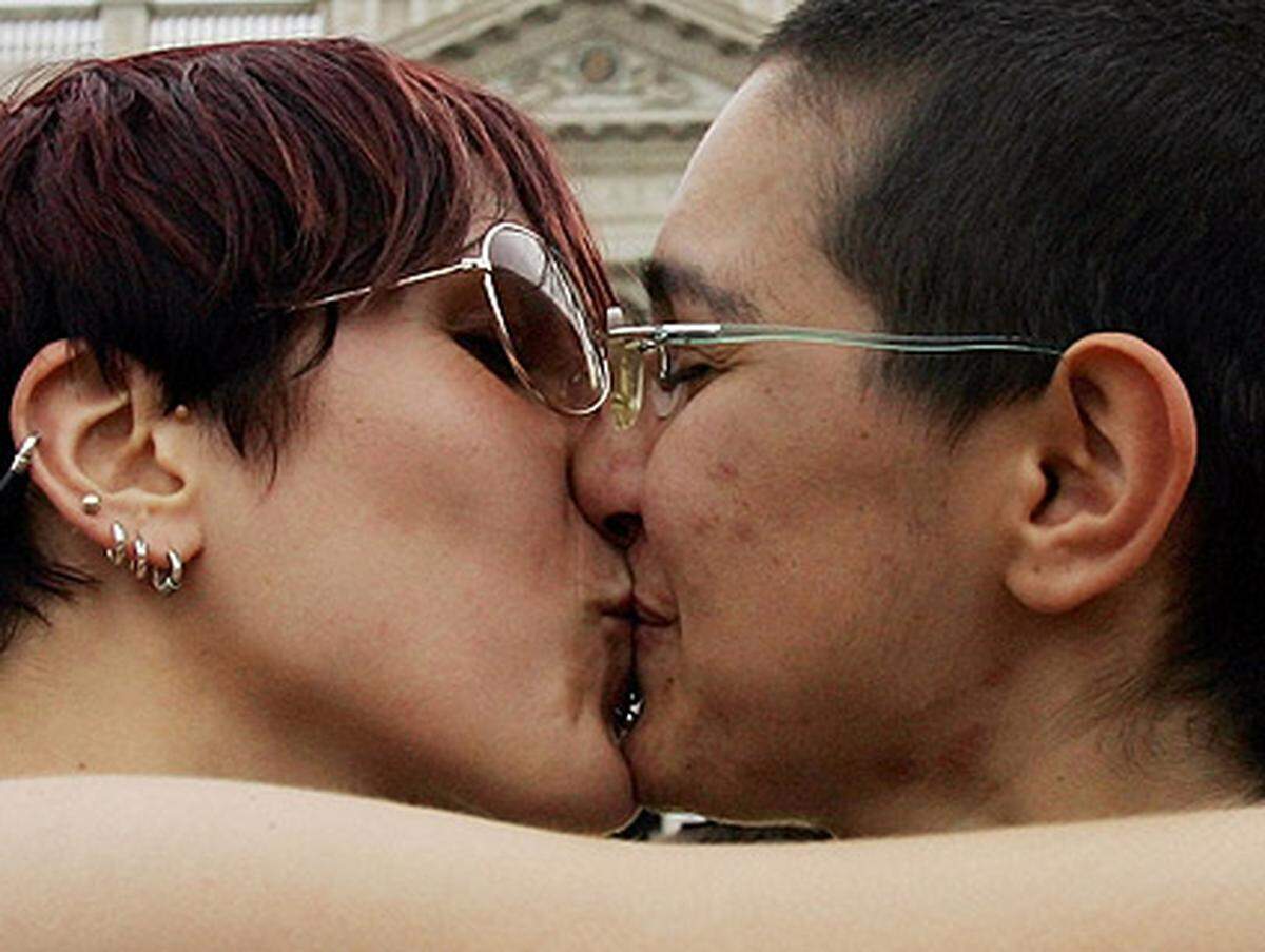 In Russland ist Küssen in der Öffentlichkeit verboten.