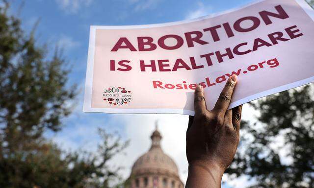 Proteste gegen das Abtreibungsgesetz in Austin, Texas.