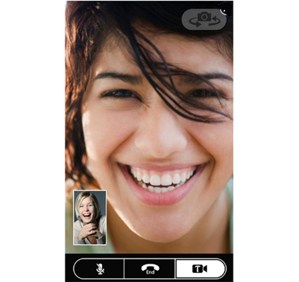 Wer mehr auf visuelle Kommunikation steht, sollte sich diese App näher ansehen. Sie nutzt die Frontkamera (sofern vorhanden), um Videochats mit Freunden abzuwickeln. Die aktuelle Softwareversion 7.5 "Mango" wird dafür aber vorausgesetzt. Obwohl Microsoft Skype aufgekauft hat, ist bisher nämlich noch keine App für den VoIP-Dienst für Windows Phone erschienen.