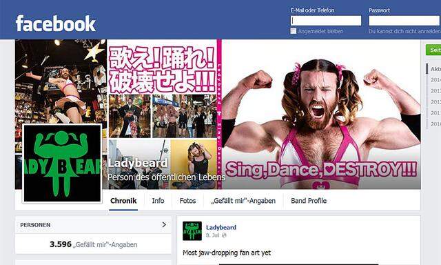 Facebookseite von Ladybeard