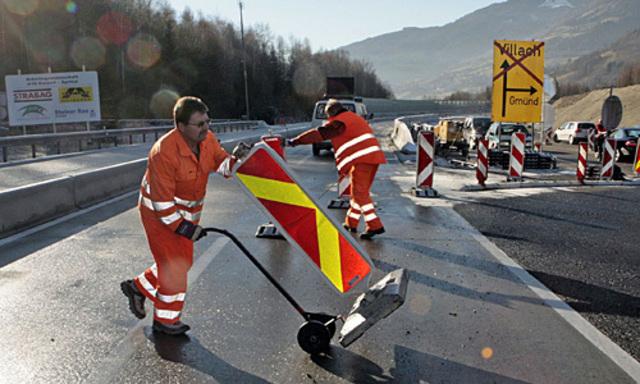 Arbeiten auf der Altersbergbrücke