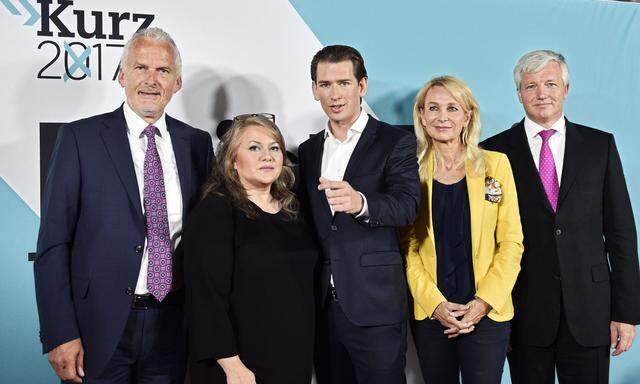 Josef Moser, Elisabeth Anselm, Sebastian Kurz, Antonella Mei-Pochtler, Helmut Kern