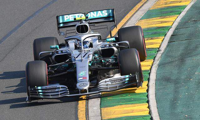 Mercedes' Valtteri Bottas drives through turn two during the Formula One F1 Australian Grand Prix at the Albert Park Grand Prix Circuit in Melbourne