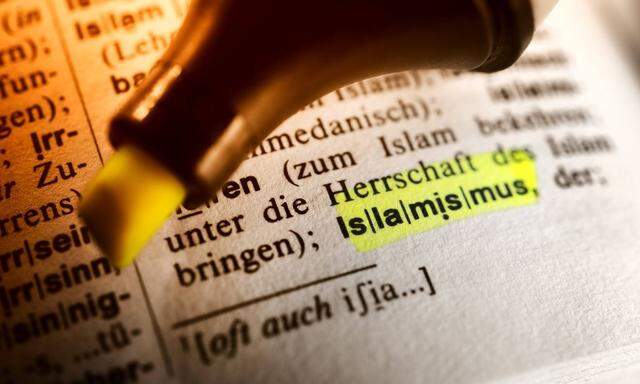 Das Wort Islamismus in einem Woerterbuch