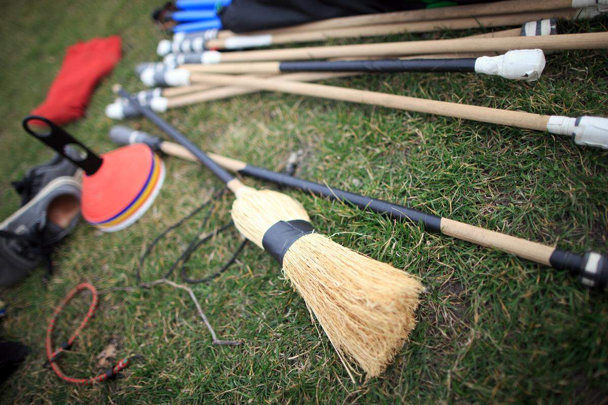 Um Quidditch spielen zu können, braucht man insgesamt sieben Spieler und vier Bälle, drei Ringe auf jeder Seite des Spielfeldes und - im besten Fall - eine gegnerische Mannschaft, mit der man sich messen kann. Jedes Team besteht aus drei Jägern, zwei Treibern, einem Hüter und einem Sucher.