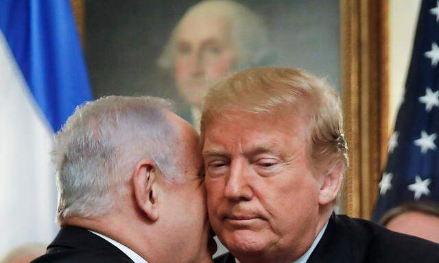 Da war die Welt für Netanjahu noch in Ordnung. Besuch bei Trump in Washington. hington