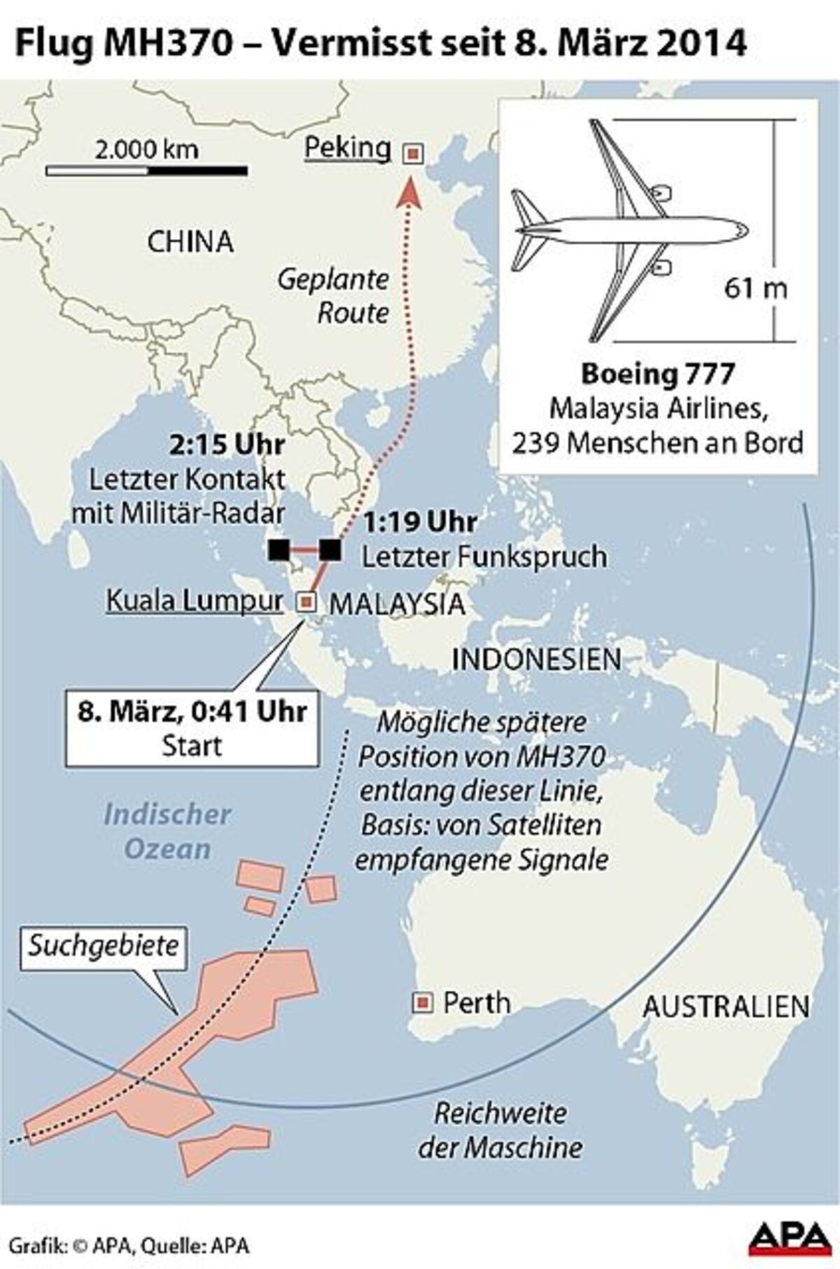 Flug MH370 - Vermisst seit 8. März 2014