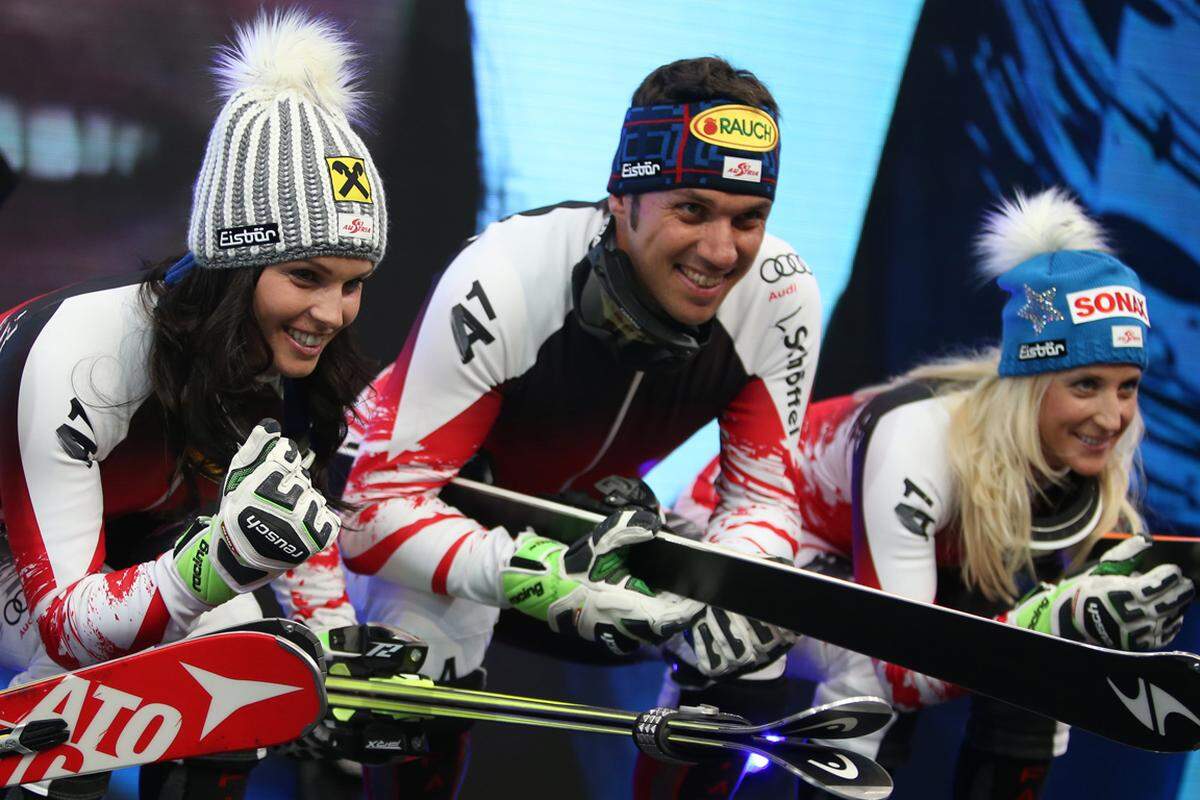 Es folgte das Skiteam mit Anna Fenninger, Mario Matt und Eva-Maria Brem.