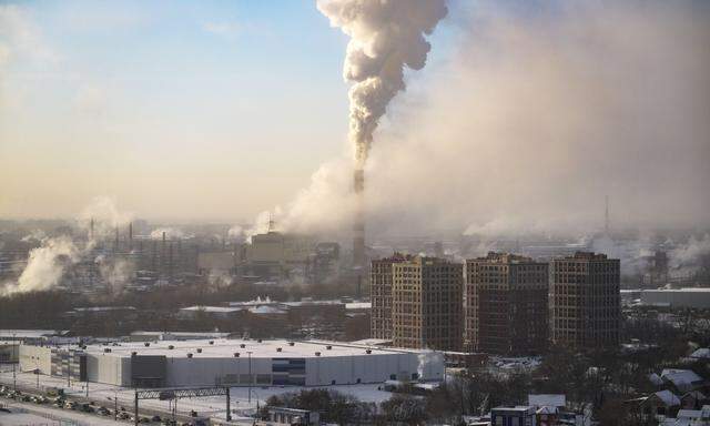 Archivbild von einem kalten Tag in Nowosibirsk im Dezember 2023