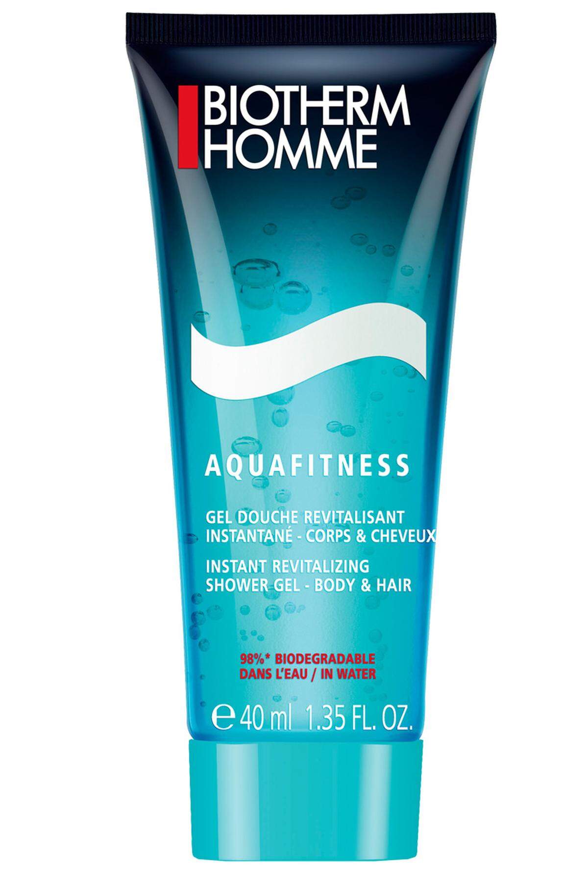 ... „Aquafitness“ von Biotherm Homme, um 22 Euro im Fachhandel