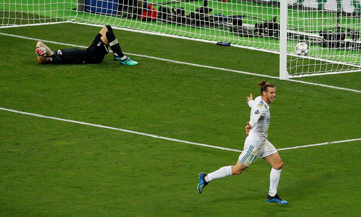 Kurz vor Schluss durfte Bale noch einmal jubeln. Sein  Weitschuss rutschte Karius zum 3:1-Endstand durch die Hände.
