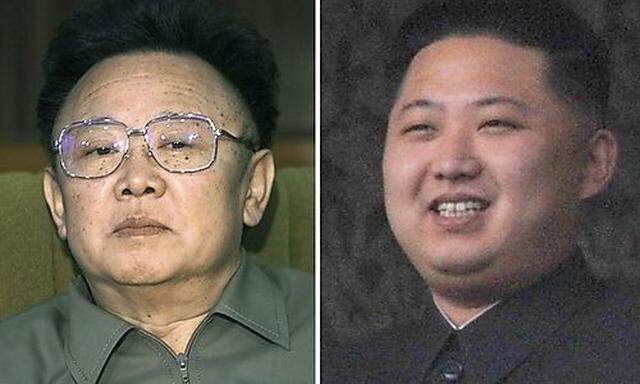 Kim Jong-il (re.), Kim Jong-un (li.)