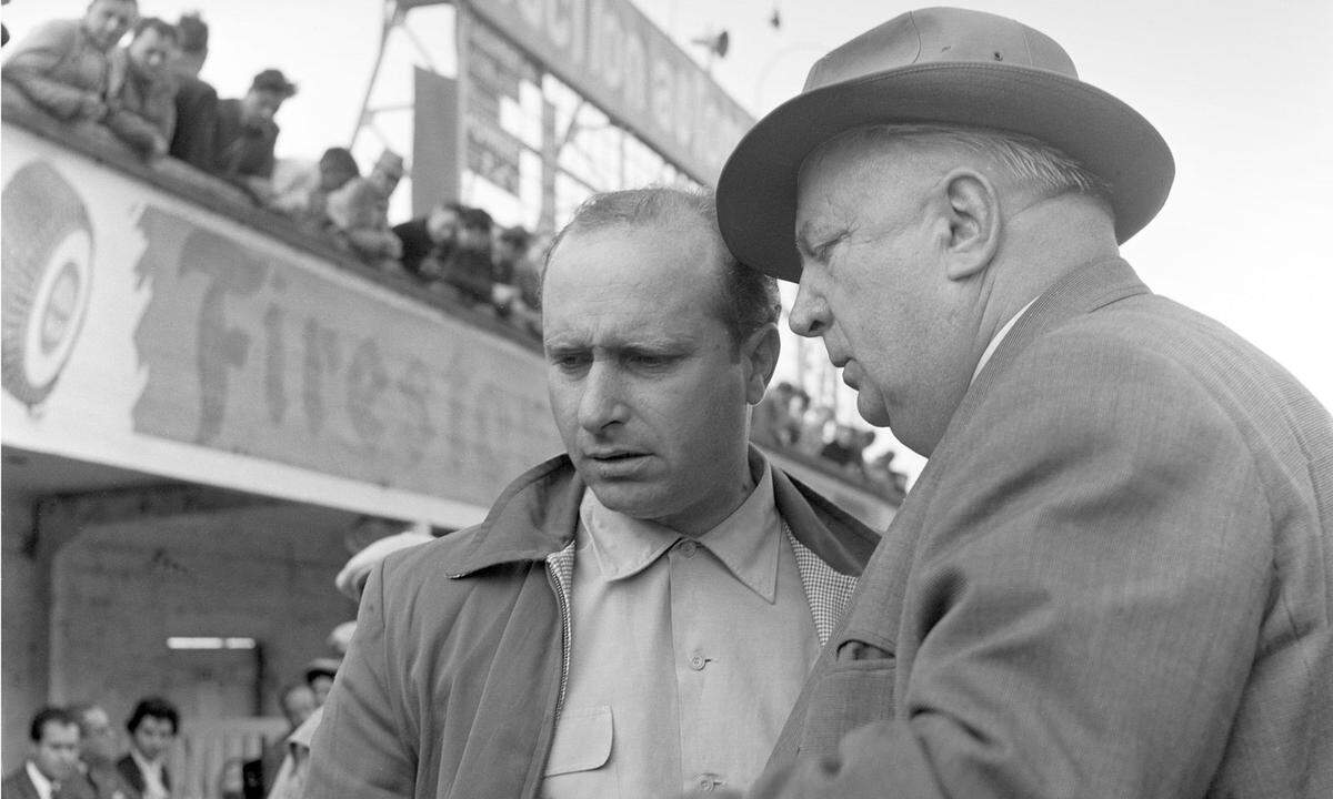 Legendäre Racing-Partnerschaft der 1950er-Jahre: Fangio, Mercedes-Rennleiter Alfred Neubauer.