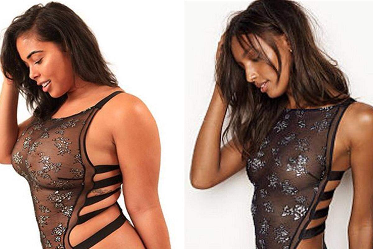 Tabria Majors hat drei Fotos aus dem aktuellen "Victoria's Secret"-Katalog nachgestellt - Pose, Outfit und Kulisse inklusive.