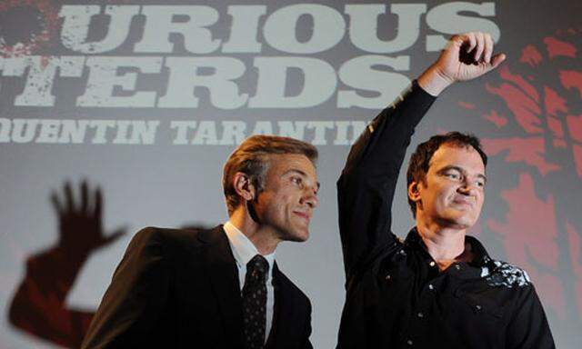 Christoph Waltz and US director Quentin Tarantino