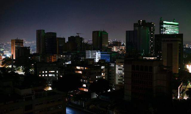 Blick auf das dunkle Caracas