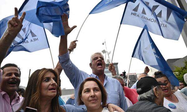 Chef der Nea Dimokratia Kyriakos Mitsotakis ist dabei, die Wahl in Griechenland mit Abstand zu gewinnen.