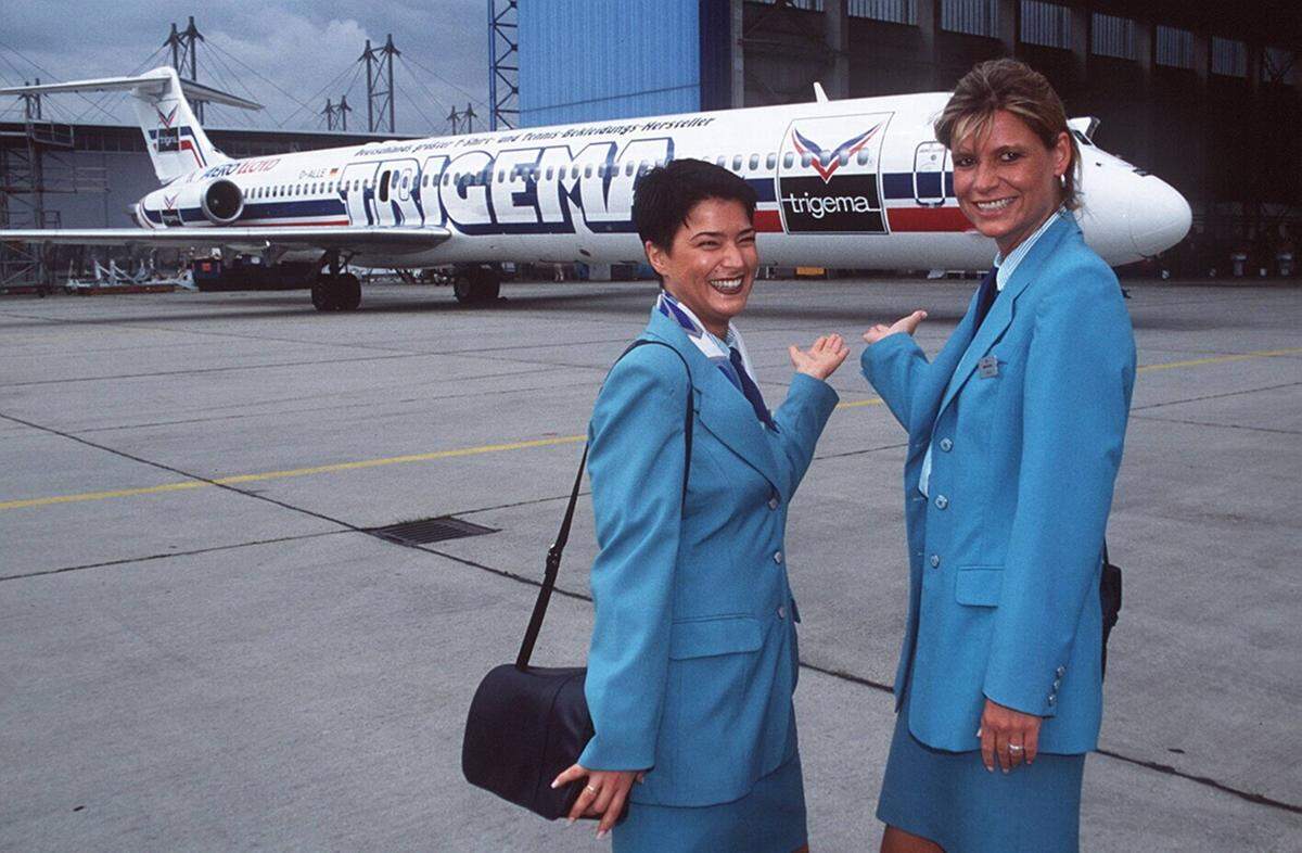 1997 wandelten sich die Stewardessen schon mehr zu  Business-Frauen.