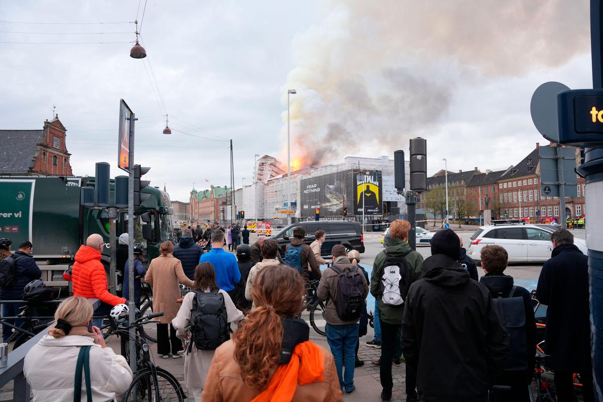 Bilder vom Brand in Kopenhagen