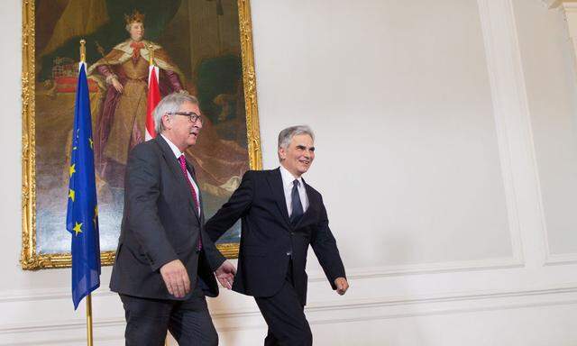 EU-Kommissionspräsident Jean-Claude Juncker und Bundeskanzler Werner Faymann im April 2015
