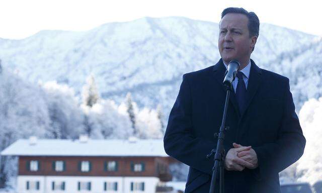 David Cameron bei der CSU-Klausurtagung in Wildbad Kreuth: „Die Verhandlungen laufen gut.“