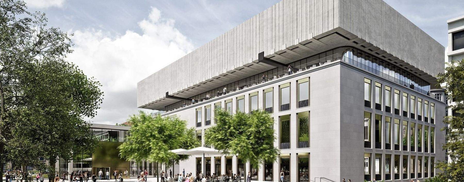 So wird das neue Museum auf dem Karlsplatz nach seiner Fertigstellung aussehen.