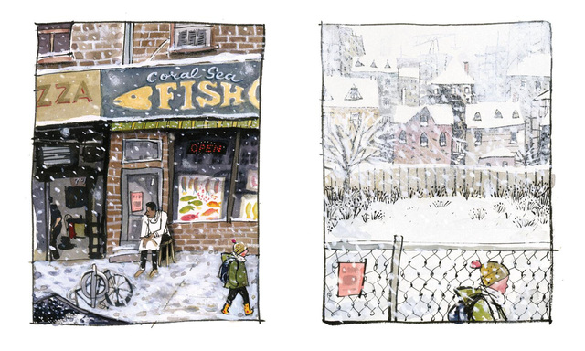 Klein sein in der Großstadt – wie sich das anfühlen könnte, zeigt  Sydney Smith atmosphärisch berückend in „Unsichtbar in der großen Stadt“.