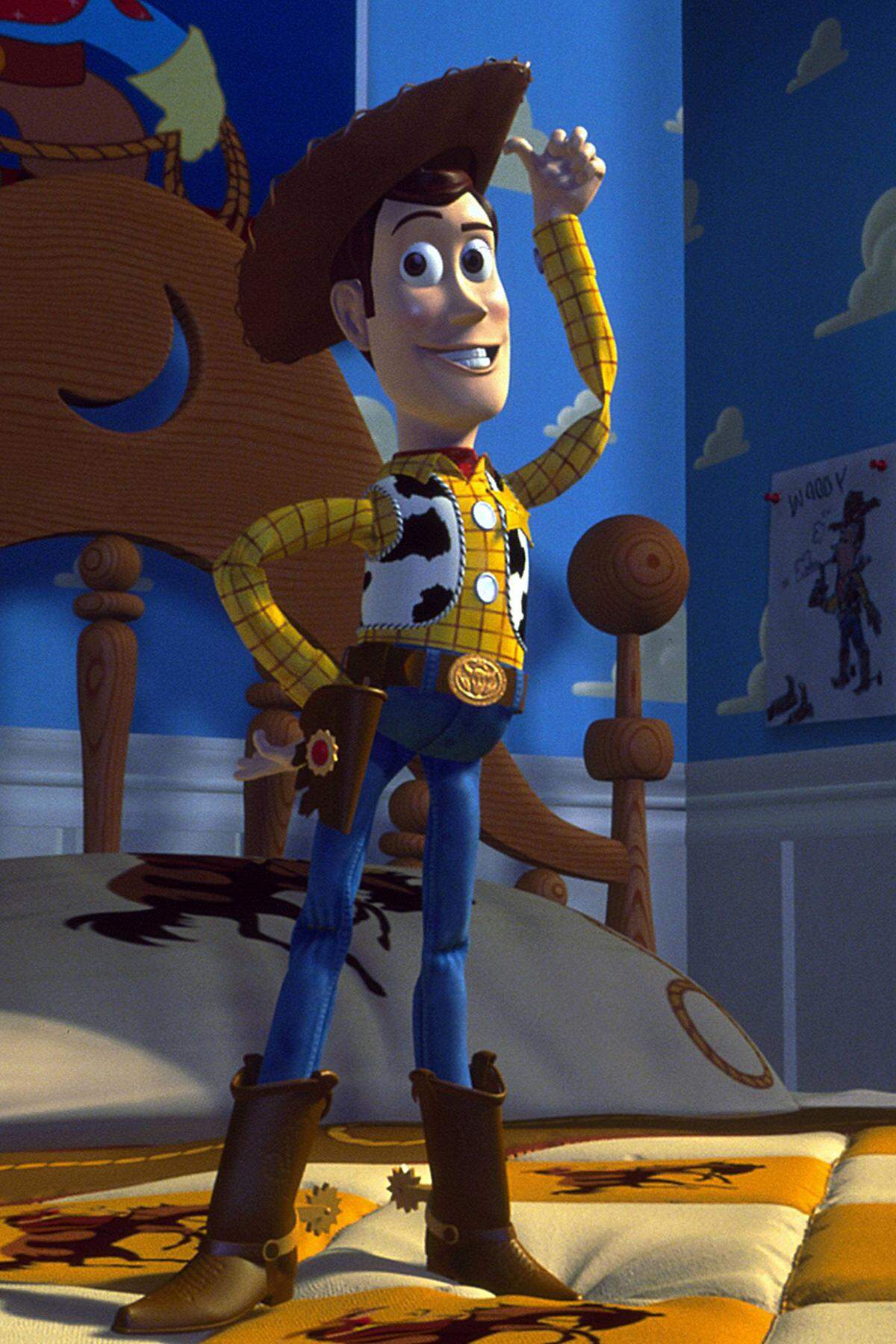 Zu sehen ist Tom Hanks in diesem Film nicht, aber zu hören - jedenfalls im englischen Original. In dem ersten vollständig am Computer entstandenen Spielfilm, der aus dem Hause Pixar stammt, spricht er den Cowboy Woody. Regie führte John Lasseter. Auch im zweiten und dritten "Toy Story"-Film lieh Hanks Woody seine Stimme. Sein Freund Buzz Lightyear wird von Tim Allen gesprochen.