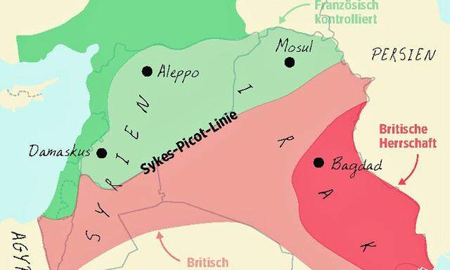 Karte: Sykes-Picot