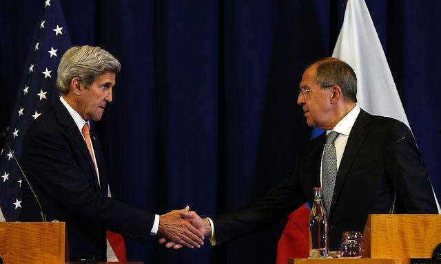 US-Außenminister John Kerry und sein russischer Amtskollege, Sergej Lawrow