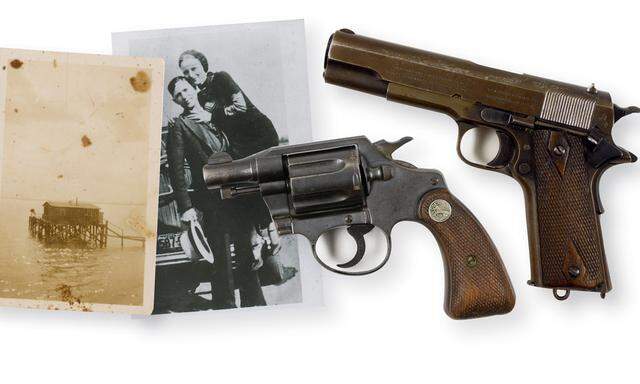 Die beiden Handfeuerwaffen wurden auf den Leichen von Bonnie und Clyde gefunden.