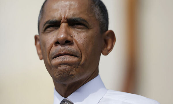 U.S. President Obama delivers remarks on the government funding impasse, in Maryland