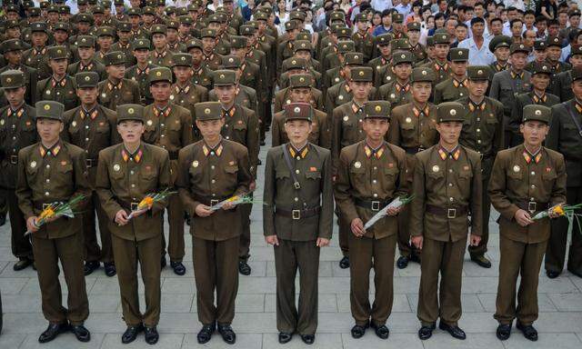 Symbolbild: Angehörige der nordkoreanischen Armee