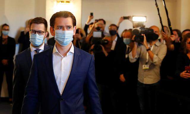 Austrian Chancellor Sebastian Kurz arrives to give testimony at a parliamentary inquiry committee in Vienna